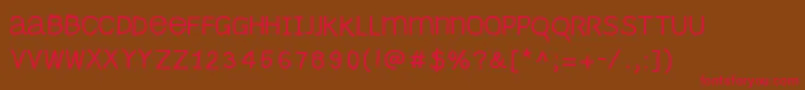 Monomouse Font – Red Fonts on Brown Background