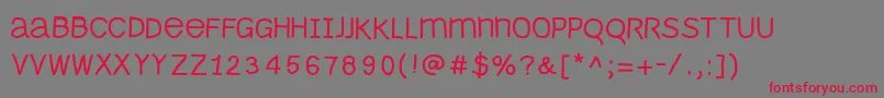 Monomouse Font – Red Fonts on Gray Background