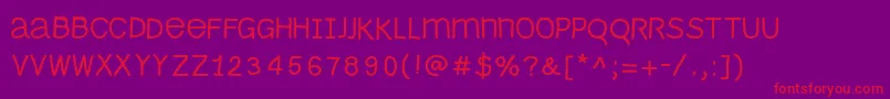 Monomouse Font – Red Fonts on Purple Background