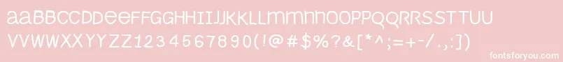 Monomouse Font – White Fonts on Pink Background