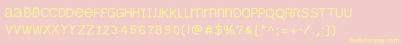 Monomouse Font – Yellow Fonts on Pink Background