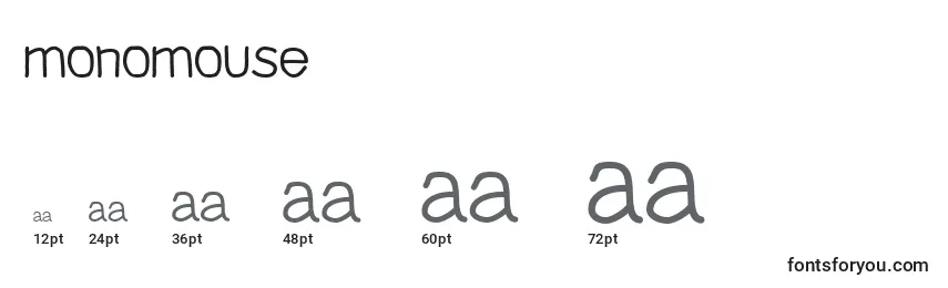Monomouse Font Sizes
