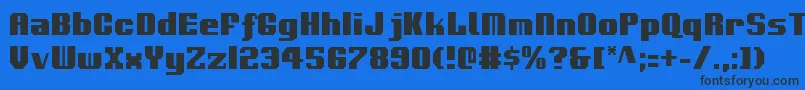 Voortrekkerc Font – Black Fonts on Blue Background