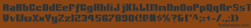 Шрифт Voortrekkerc – чёрные шрифты на коричневом фоне