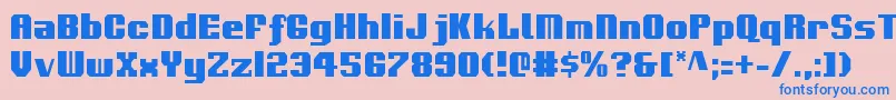 Voortrekkerc Font – Blue Fonts on Pink Background