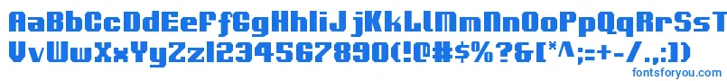 Voortrekkerc Font – Blue Fonts on White Background
