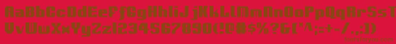 Voortrekkerc Font – Brown Fonts on Red Background