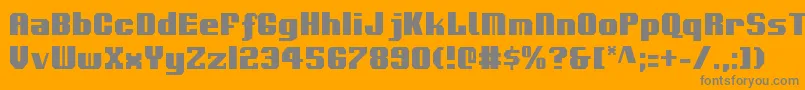 Voortrekkerc Font – Gray Fonts on Orange Background