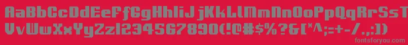 Voortrekkerc Font – Gray Fonts on Red Background