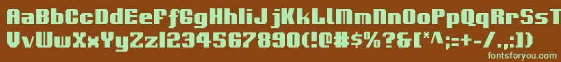 Voortrekkerc Font – Green Fonts on Brown Background