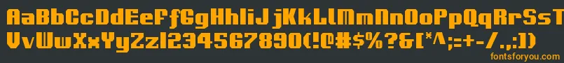Voortrekkerc Font – Orange Fonts on Black Background