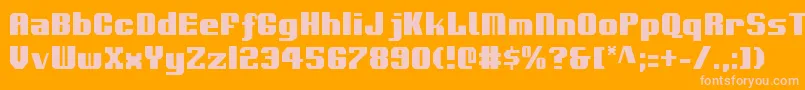 Voortrekkerc Font – Pink Fonts on Orange Background