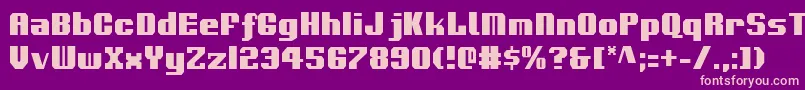 Voortrekkerc Font – Pink Fonts on Purple Background