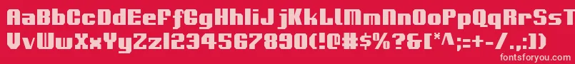 Voortrekkerc Font – Pink Fonts on Red Background