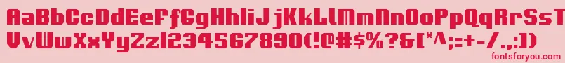 Voortrekkerc-fontti – punaiset fontit vaaleanpunaisella taustalla