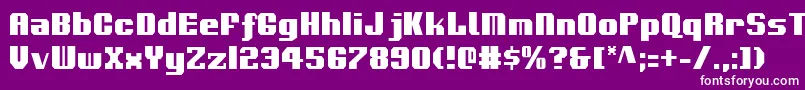 Voortrekkerc Font – White Fonts on Purple Background