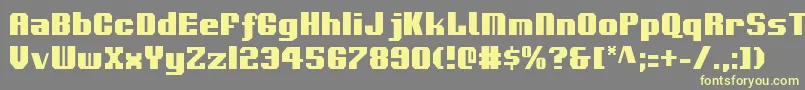 Voortrekkerc Font – Yellow Fonts on Gray Background