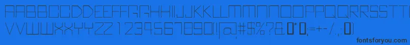 KubusThin Font – Black Fonts on Blue Background