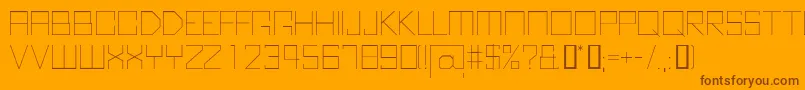 KubusThin Font – Brown Fonts on Orange Background