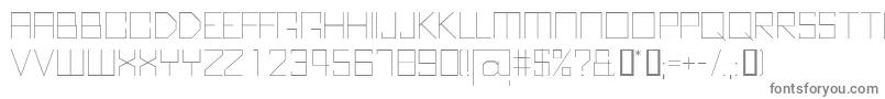 KubusThin Font – Gray Fonts on White Background
