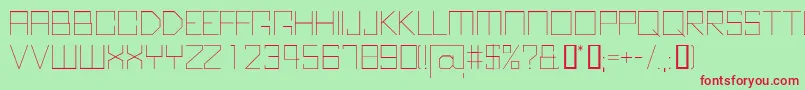 KubusThin Font – Red Fonts on Green Background