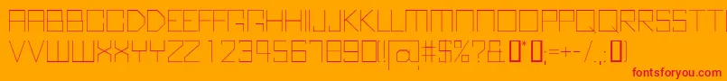 KubusThin Font – Red Fonts on Orange Background