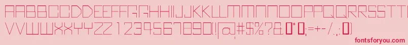 KubusThin Font – Red Fonts on Pink Background