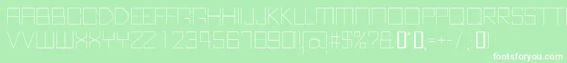 KubusThin Font – White Fonts on Green Background