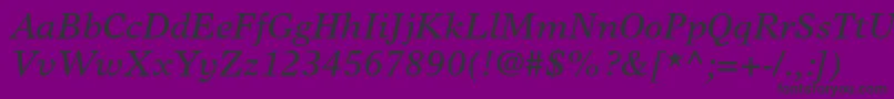 TimeseuropaltstdItalic Font – Black Fonts on Purple Background