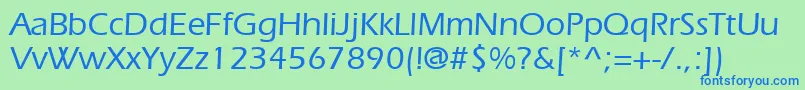 Erielit2 Font – Blue Fonts on Green Background