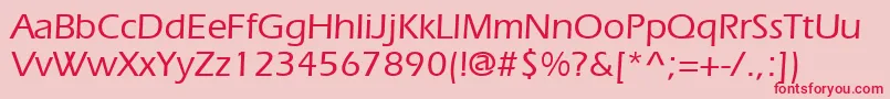 フォントErielit2 – ピンクの背景に赤い文字