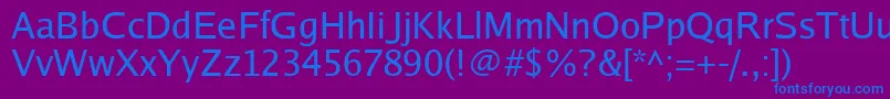 Luxisr Font – Blue Fonts on Purple Background