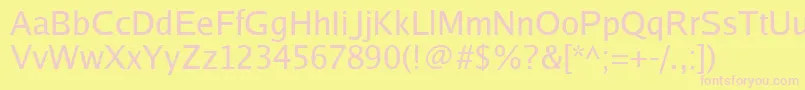 Luxisr Font – Pink Fonts on Yellow Background