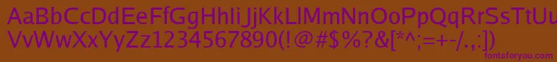 Luxisr Font – Purple Fonts on Brown Background