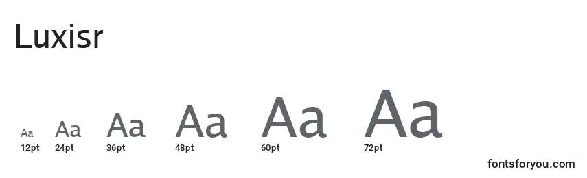Luxisr Font Sizes