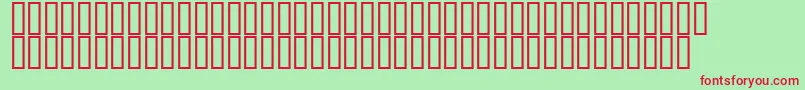 Packer Font – Red Fonts on Green Background