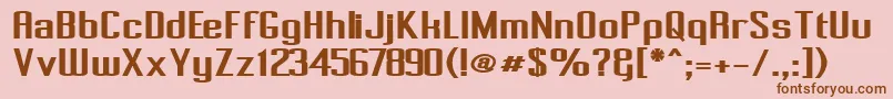 PecotBold Font – Brown Fonts on Pink Background