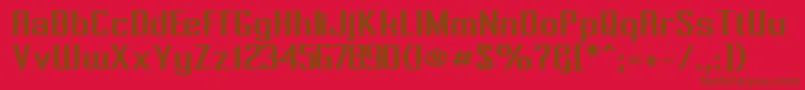 PecotBold Font – Brown Fonts on Red Background