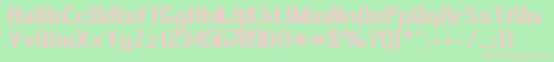 PecotBold Font – Pink Fonts on Green Background