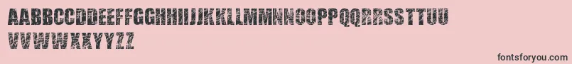 ScratchedLetters-Schriftart – Schwarze Schriften auf rosa Hintergrund