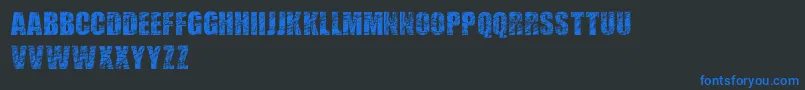 ScratchedLetters-Schriftart – Blaue Schriften auf schwarzem Hintergrund