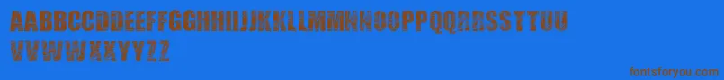 Подробнее о шрифте ScratchedLetters Шрифт ScratchedLetters – коричневые шрифты на синем фоне