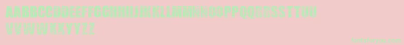 ScratchedLetters-Schriftart – Grüne Schriften auf rosa Hintergrund