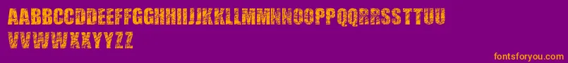 fuente ScratchedLetters – Fuentes Naranjas Sobre Fondo Morado