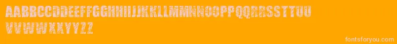 Police ScratchedLetters – polices roses sur fond orange
