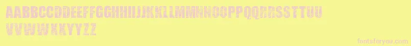 fuente ScratchedLetters – Fuentes Rosadas Sobre Fondo Amarillo