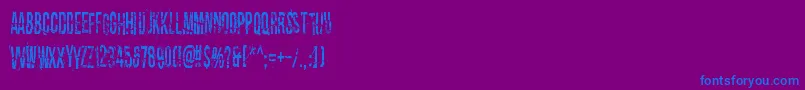 Fonte Dirty Old Town – fontes azuis em um fundo violeta