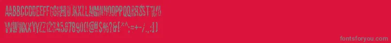 Dirty Old Town Font – Gray Fonts on Red Background