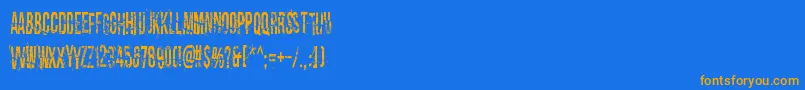Dirty Old Town Font – Orange Fonts on Blue Background