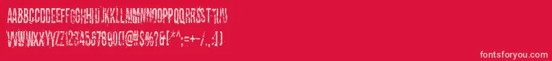 Dirty Old Town Font – Pink Fonts on Red Background